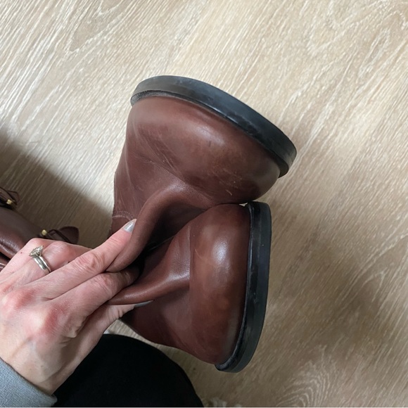 ECCO Brown Hobart Leather Knee High 25mm Riding Boot Full Zip Size 40 US 10 - Picture 9 of 9